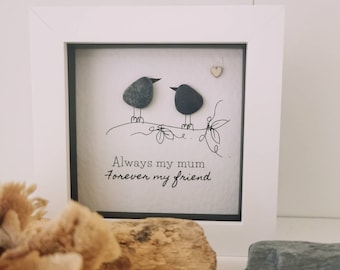 Mum Birthday pebble art, Mum birthday gift, Mum Pebble art, pebble art, Mum birthday, Pebble art, pebble picture, gift, gift for her
