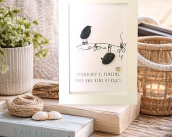 Friendship Pebble Art Gift: letter box friend gift