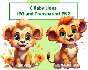 Baby Lion Cute Lion Clipart, Little Lion Animals Lion PNG Baby Lion ...
