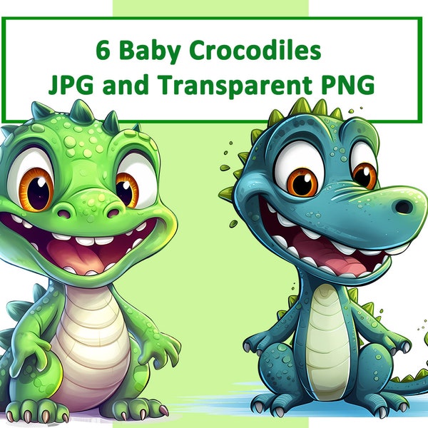 Baby Crocodile Cute Sublimation JPG PNG