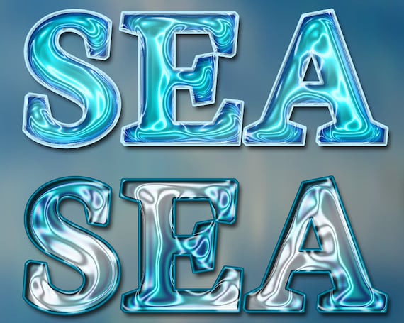 Photoshop Layer Styles, 6 Liquid Styles, Water