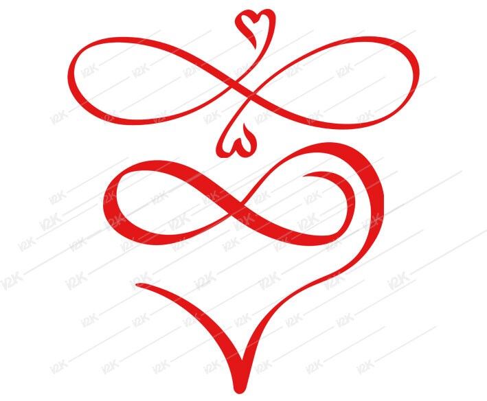 Infinity Symbol Clipart Love Hearts Paw SVG PNG EPS | Etsy Canada