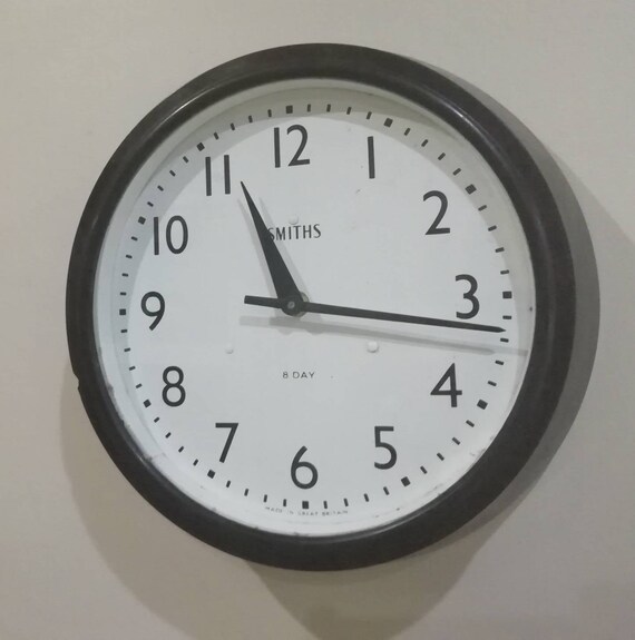 Vintage Smith S School Wall Clock - School Wall Clock Vintage Smith S School Wall Clock - School Wall Clock