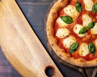 Handmade Oak Pizza Cutter Board – Rustic Whiskey Barrel Wood