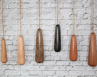 Light Pull Hand Turned Hardwood | Mid Century Modern Fan Pull, Blind Pull, Bathroom Chain, Curtain Cord, Unique Home Decor