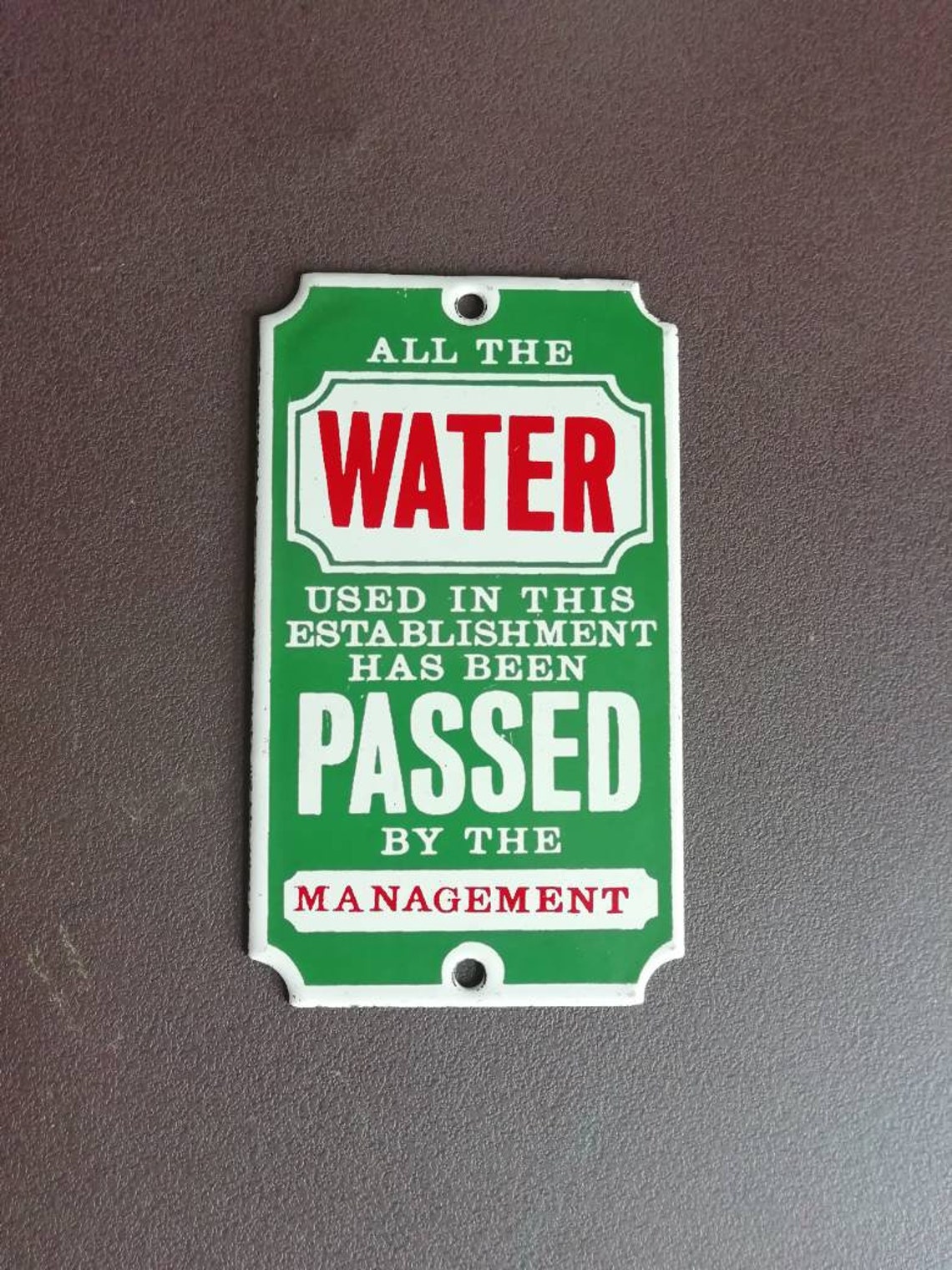 Porcelain enamel sign by Dodo Designs Etsy