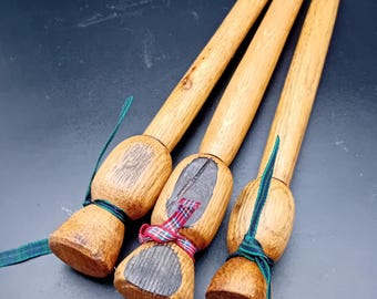 Oak Spurtle Porridge Stirrer | Irish Whisky Barrel Stave Kitchen Utensil