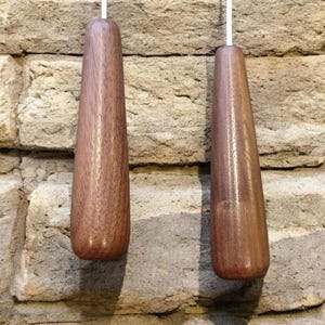 Lichte handgreep van handgedraaid notenhout - moderne houten waaier/blind koord