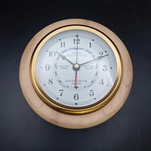 Traditional Tide Clock | Hand-Turned from Mixed Woods | Perfect for Surfers, Sailors & Beach Homes | Nautical Wall Decor