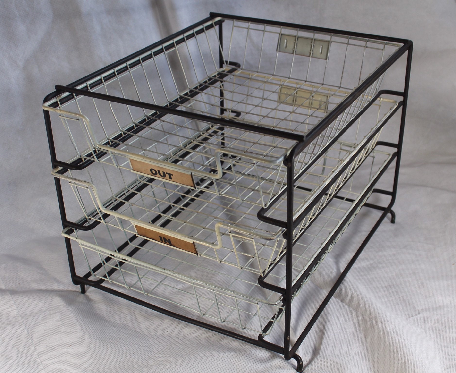 Wire filing tray baskets with sliding drawers Etsy