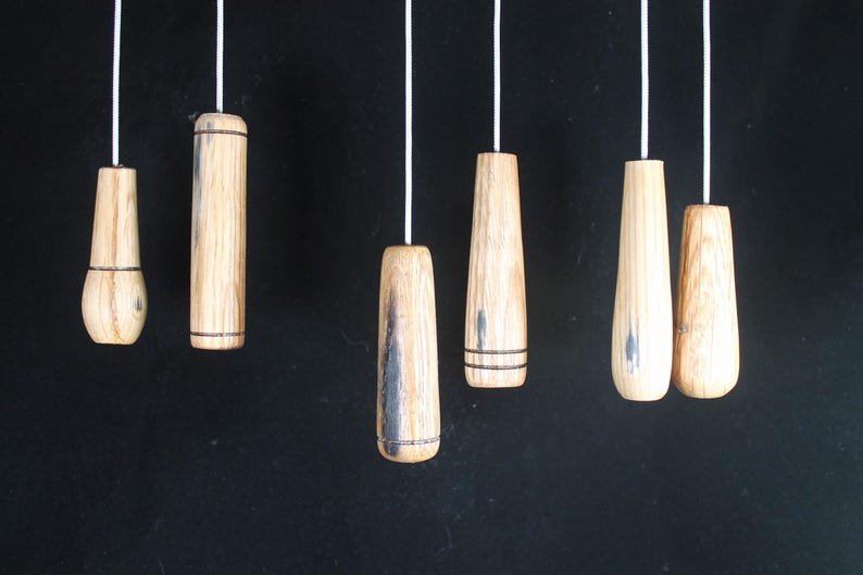 Bathroom Light Pull - Stylish Oak from Reclaimed Whisky Barrel Wood, Eco Rustic Decor
