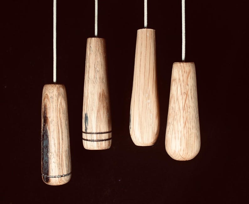 Bathroom Light Pull - Stylish Oak from Reclaimed Whisky Barrel Wood, Eco Rustic Decor