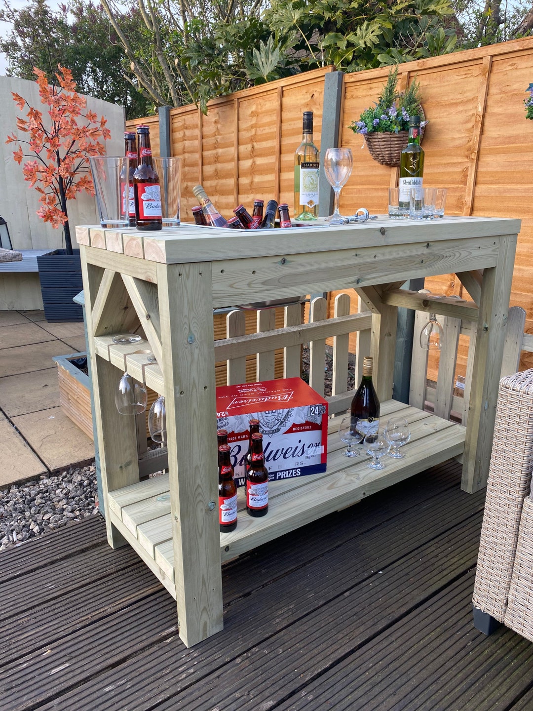 Outdoor Drinks / Bar Table Etsy