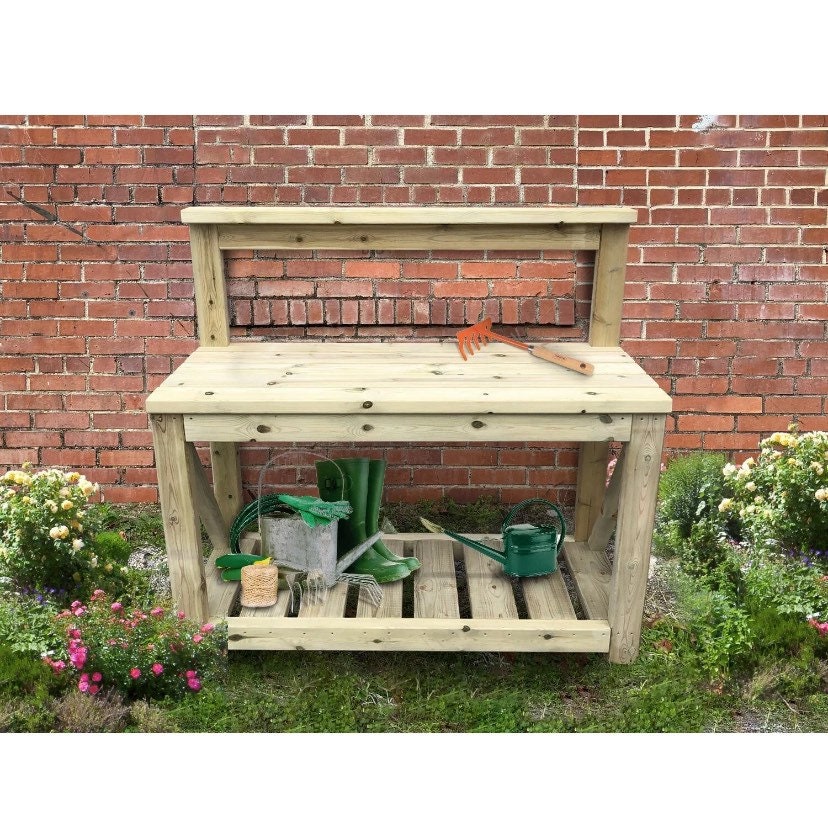 Heavy duty solid potting table bench Etsy