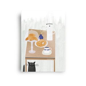 carte 'café et croissants'