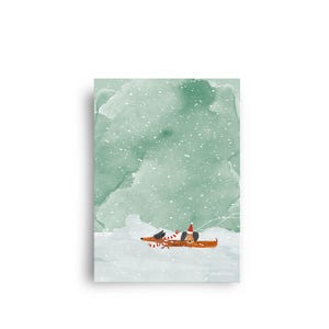 carte 'teckels dans la neige'