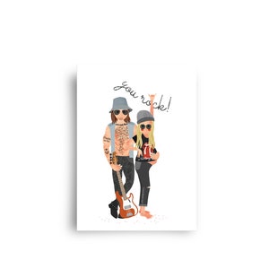 carta "incinta e cool" della serie "famiglie rockstar"