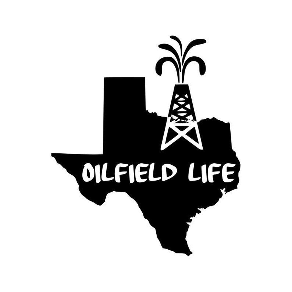 Texas oil field life decal | Etsy