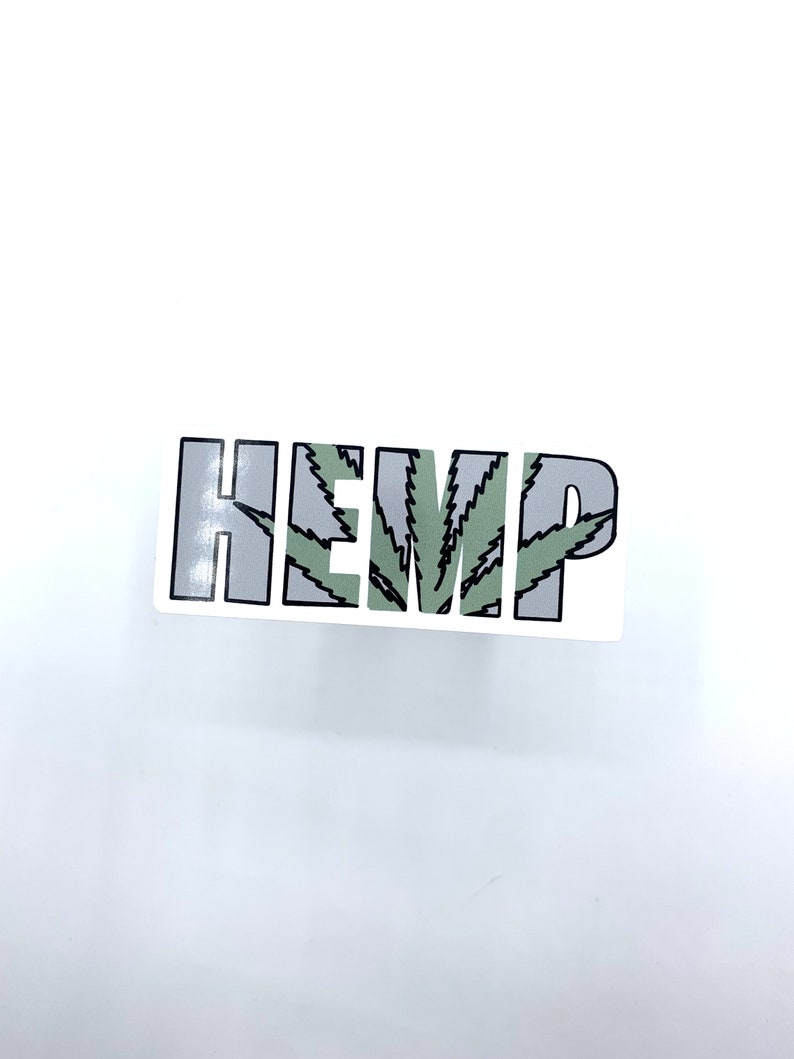 Hempflower Sticker Hemp Sticker / Enthusiast Sticker / Weatherproof Sticker / Hemp Word ...