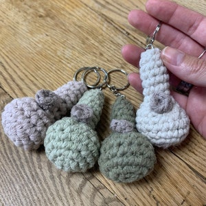 Crocheted Hemp Pipe Keychain | Handmade Novelty Keyring | Stoner Gift Idea