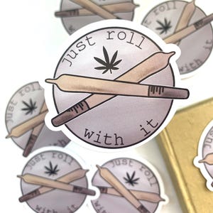 Rollen Sie einfach damit PNG | Cannabis Gelenk Aufkleber | Unkraut Digitaler Download | 420 Druckbare Sticker | Lustige Weed Kunst | Gemeinsame PNG Clipart