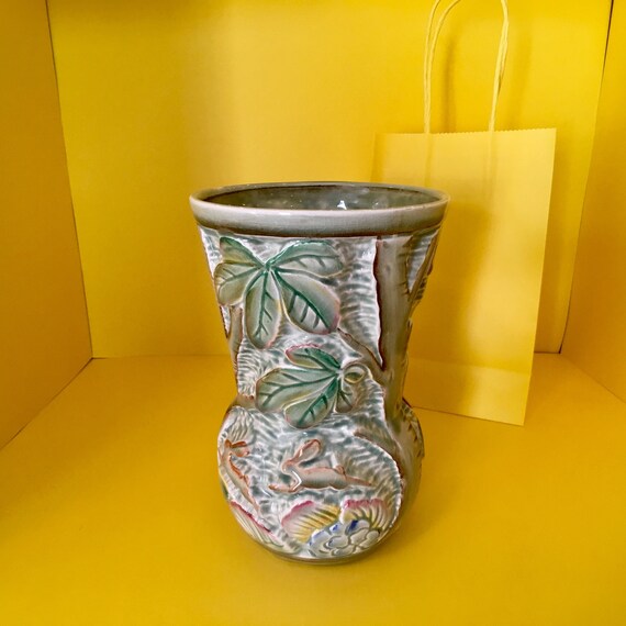 John Beswick Ltd Pottery Vase 677 Made In England Vintage Etsy