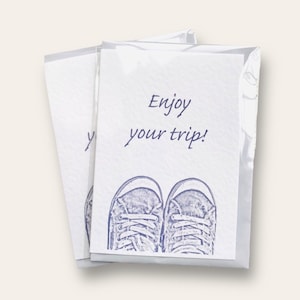 Enjoy your trip cards - Safe travels card - Bon Voyage card - Good luck card - Travel safe cards - Handmade & Blank inside