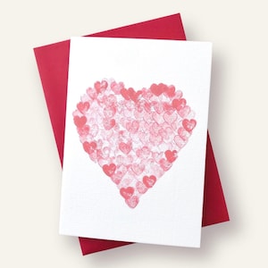 Handmade heart cards, various colours -  Valentine’s Day card - Anniversary card - Gift for her - Handmade & Blank inside