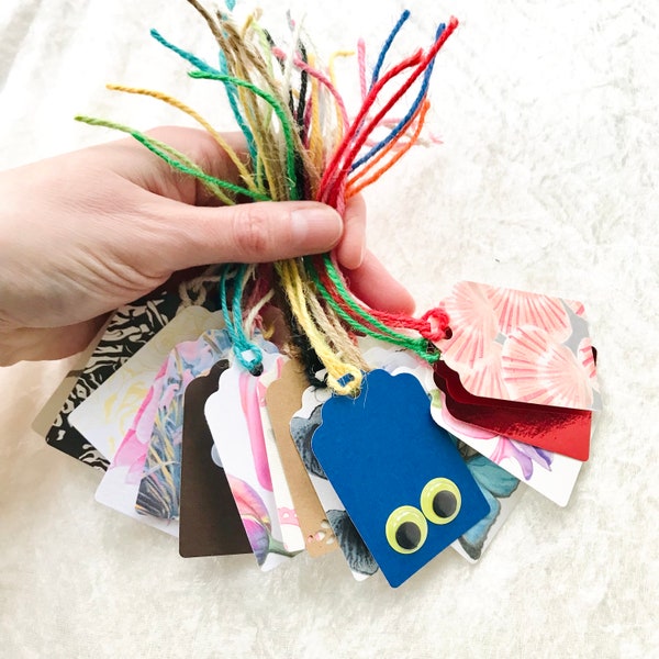 Bumper pack of 20 handmade gift tags for any and every occasion!  Assorted colourful tags for adding to gifts, wine bottles or flowers.