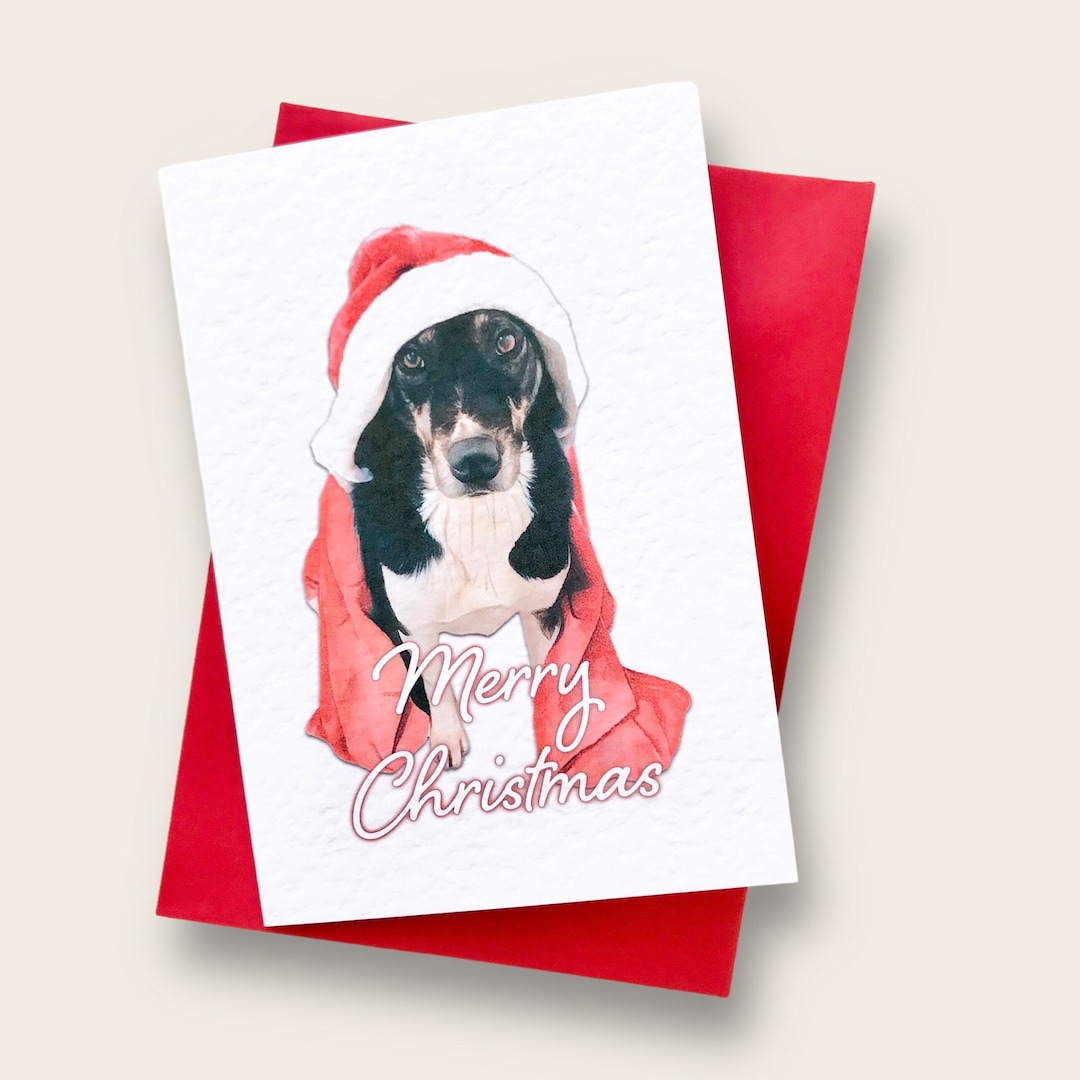 Merry Christmas Dog Christmas Card Christmas Card From the - Etsy