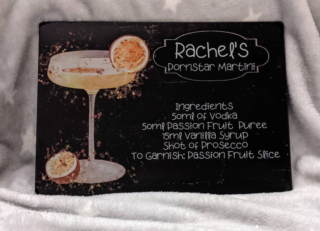 Personalised Glass Chopping Board With Cocktail Recipe Etsy UK