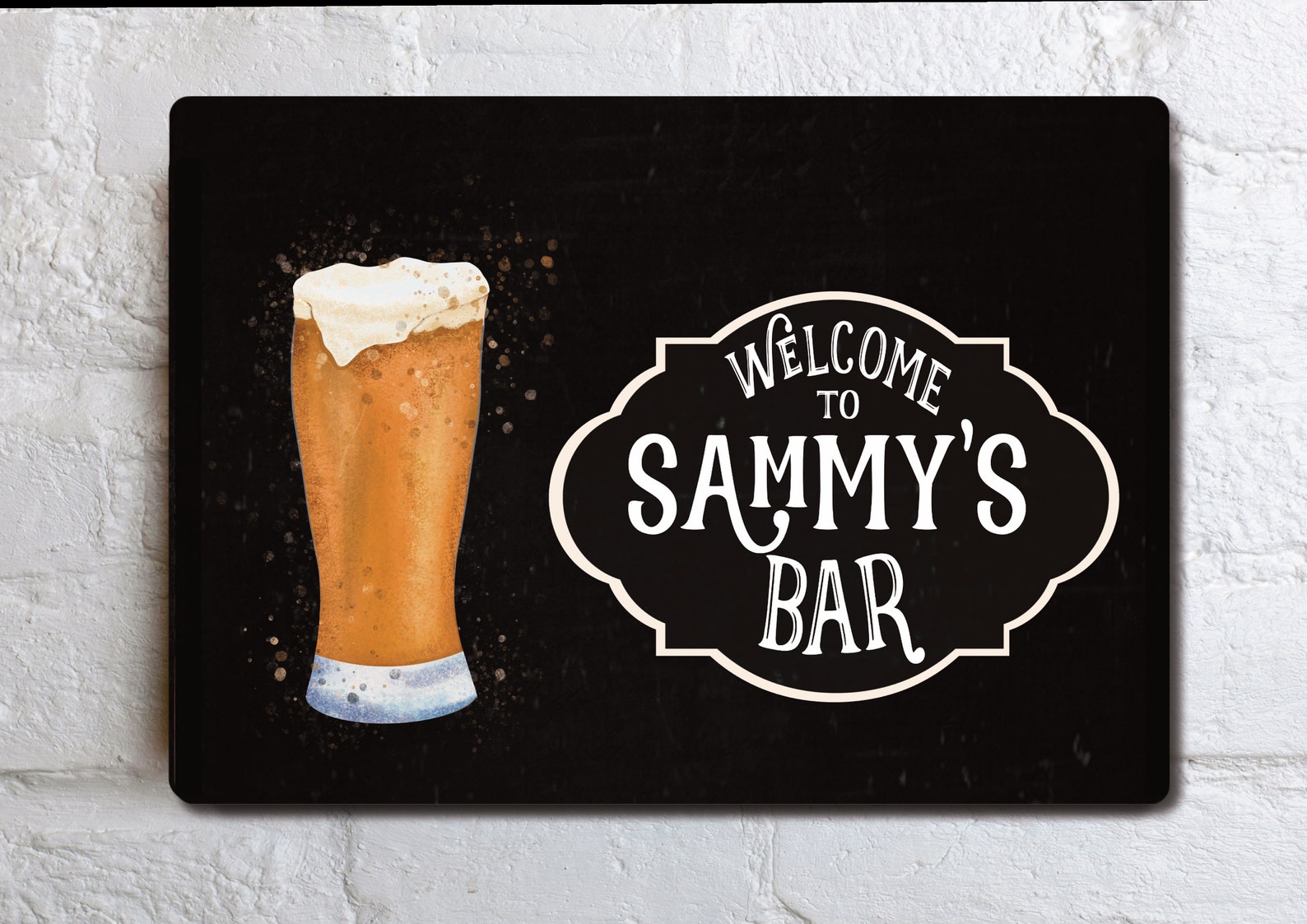 Personalised Home Bar Signs 7 design choices your choice of Etsy