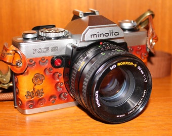 Komplett restaurierte Minolta XG9 Kamera mit Objektiv (wählbar)