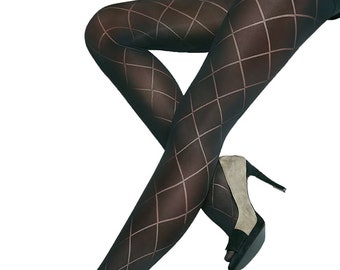 Mega beautiful semi opaque patterned tights 40 Denier by Sentelegri