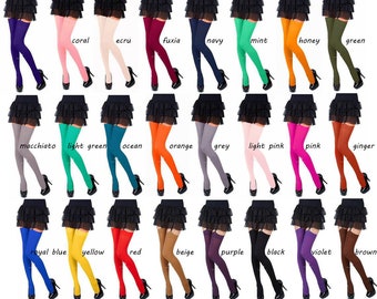 Opaque Stockings 40Denier Plain Top, 24Fashionable Colours,Sizes S-XL Sentelegri