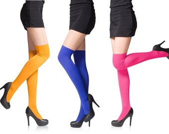 Ladies Over the Knee socks - thigh high socks -22 colours - Sentelegri