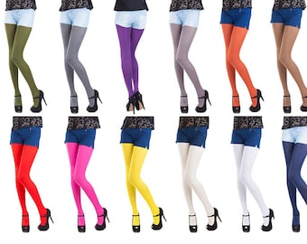 Opaque Tights Choose From 26 Fashionable Colours 100 Denier, Sizes S-XXL by Sentelegri