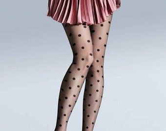 Sexy Ladies Fashion Design POLKA DOT Pattern Tights By Sentelegri "Circlet"