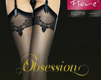 Exclusive Stockings by Fiore ,Designer Patterned 20 Denier ECLIPSE