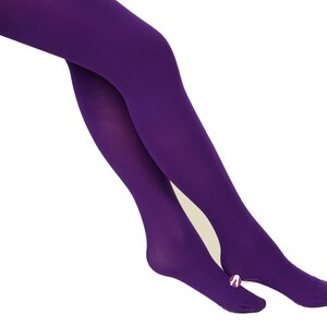 Opaque Tights choose from 26 Fashionable Colours 40 denier by Sentelegri, Sizes S-XL Violet