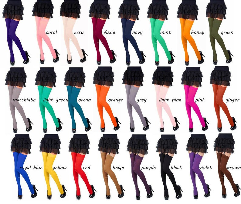 Opaque Stockings 40Denier Plain Top, 24Fashionable Colours,Sizes S-XL Sentelegri zdjęcie 1