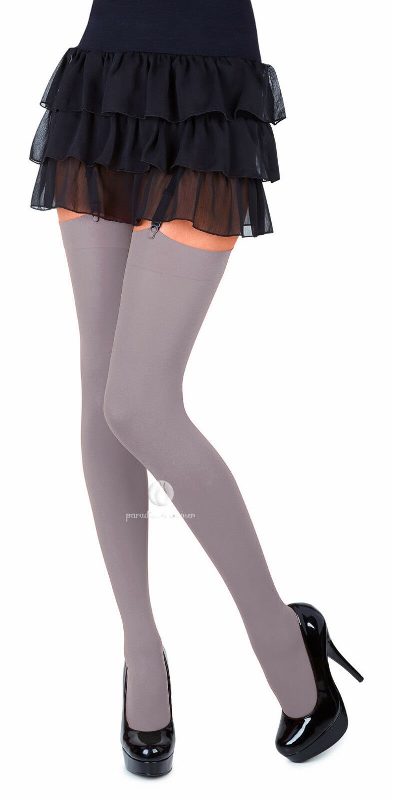 Opaque Stockings 40Denier Plain Top, 24Fashionable Colours,Sizes S-XL Sentelegri Macchiato