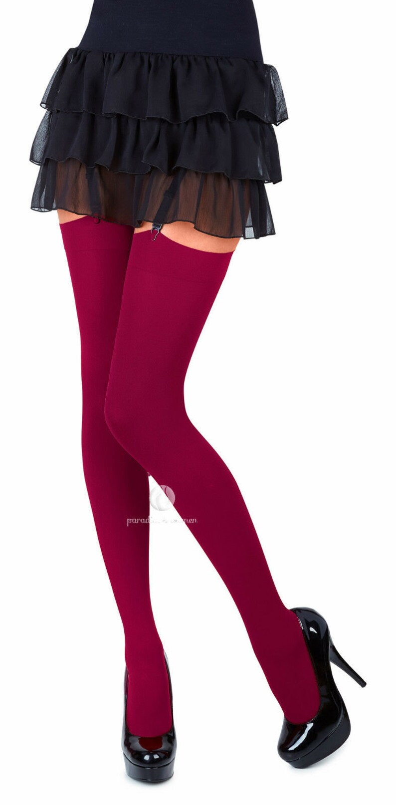 Opaque Stockings 40Denier Plain Top, 24Fashionable Colours,Sizes S-XL Sentelegri Fuxia