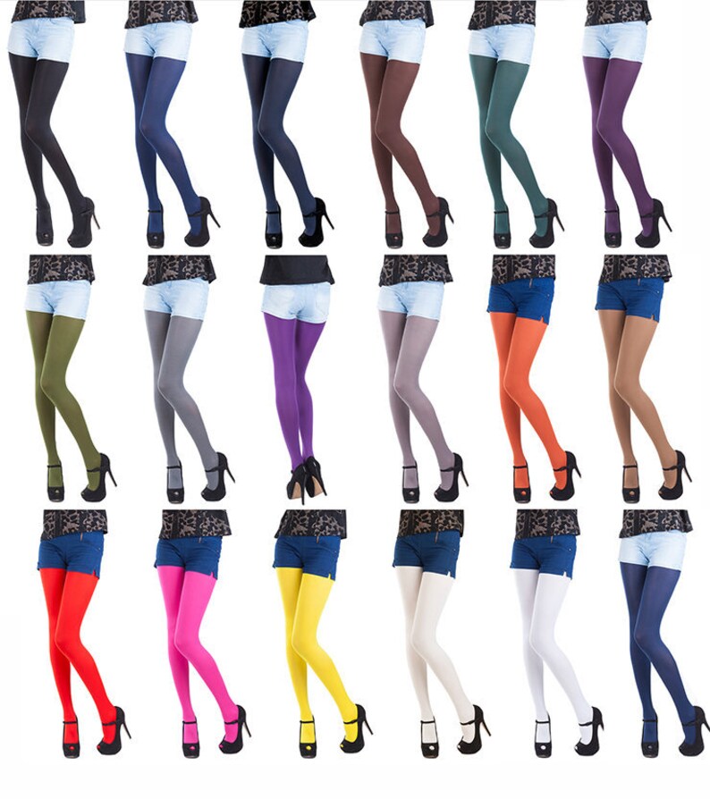 Collants opaques au choix parmi 26 couleurs tendance 100 deniers, tailles S-XXL par Sentelegri image 1