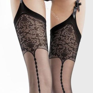 Fiore Obsession EDVIGE Designer Patterned Stockings 20 Denier image 3