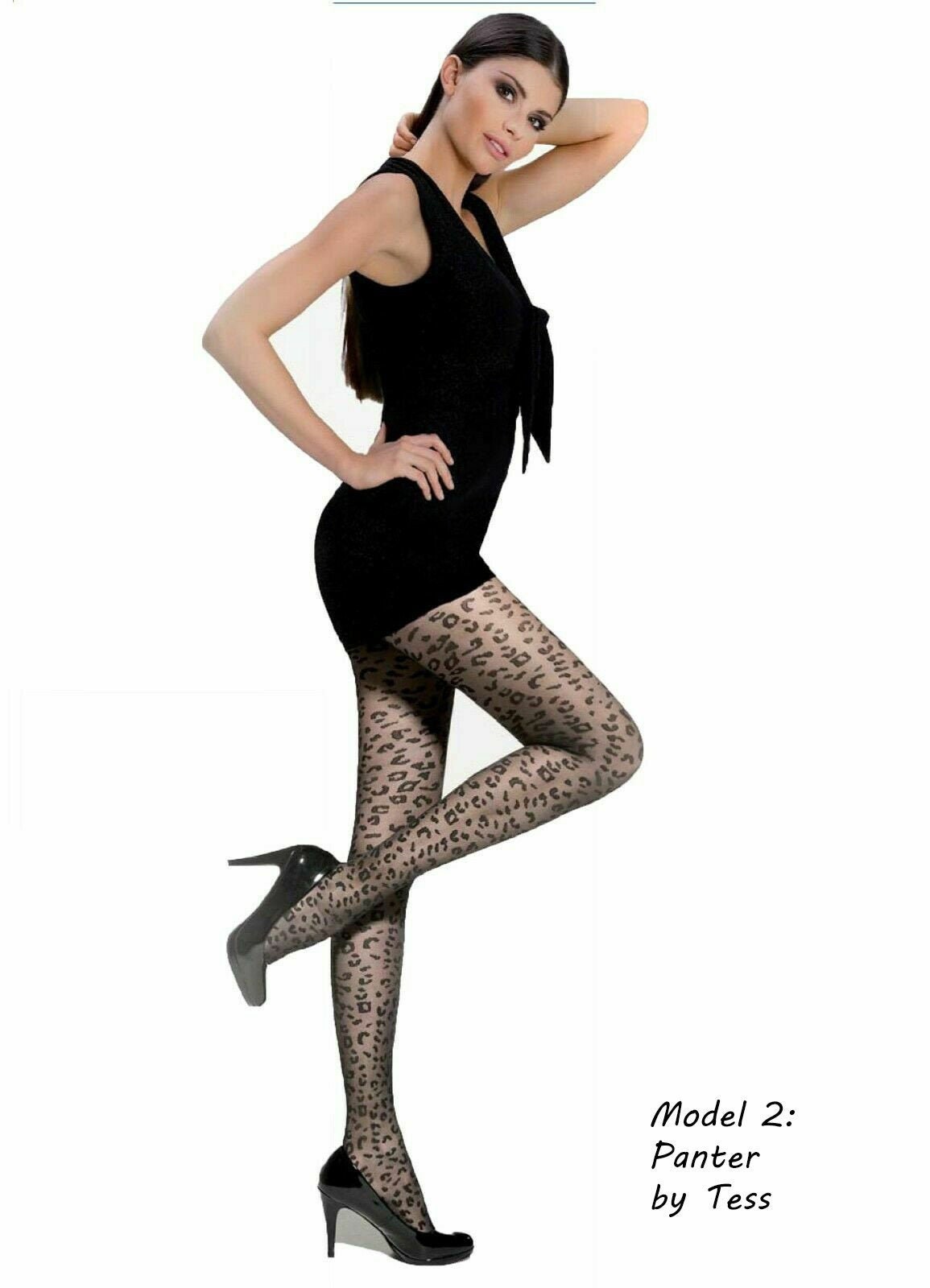 Women exotic sheer animal pattern black tights 20 Denier | Etsy