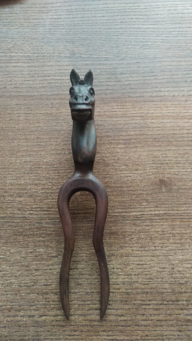 Hair fork Hair Stick Hairstick Gift Hair Accessories Wood Sculpture Gift women Hairpin horse Hairfork Sphynx horse