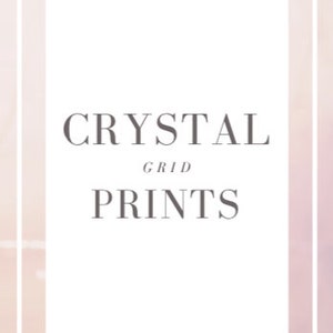 Crystal Grid Prints, Manifestation grid, Sacred Geometry