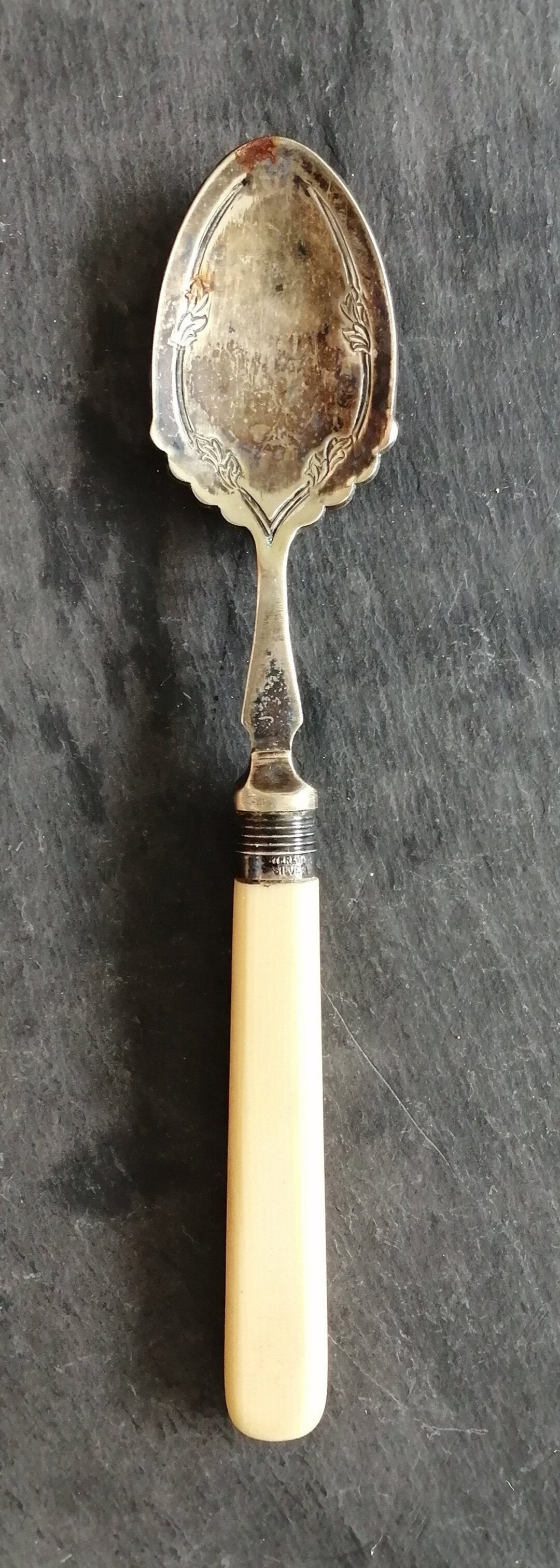 Antique Dessert Spoon Etsy