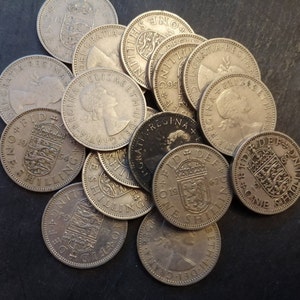 Job lot of 15 British One Shilling Coins